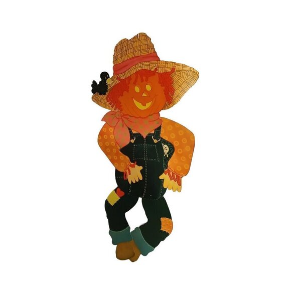 Vintage Lot of 8 Halloween Fall Cardboard Die Cuts Decorations Cat Skull Pumpkin - Picture 4 of 7